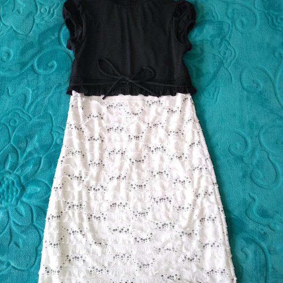 Black and White Youth Speechless Spring Dress - Picture 4 of 5